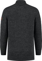 Travelin' Jumper Falun - Heren trui winter - Mock neck - Donkergrijs - Maat XXL