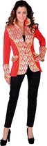 Magic By Freddy's - Middeleeuwen & Renaissance Kostuum - Fabuleuze Fabienne Franse Koninklijke Hof Jas Rood Vrouw - Rood - XL - Carnavalskleding - Verkleedkleding