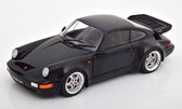Porsche 911 (964) Turbo (Zwart) (22 cm) 1/18 Solido - Modelauto - Schaalmodel - Model auto - Miniatuurautos - Miniatuur auto