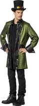 Steampunk Kostuum | Jas Steampunk Metallic Groen Man | Maat 48 | Carnavalskleding | Verkleedkleding