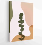 Canvas schilderij - Abstract organic shape background design for wedding invitation, clipart, print, cover, wallpaper, Wall art, Mid century modern art. 3 -    – 1815034412 - 115*7