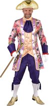 Magic By Freddy's - Middeleeuwen & Renaissance Kostuum - Markies Des Fleurs Rozen - Man - paars,roze - XL - Carnavalskleding - Verkleedkleding
