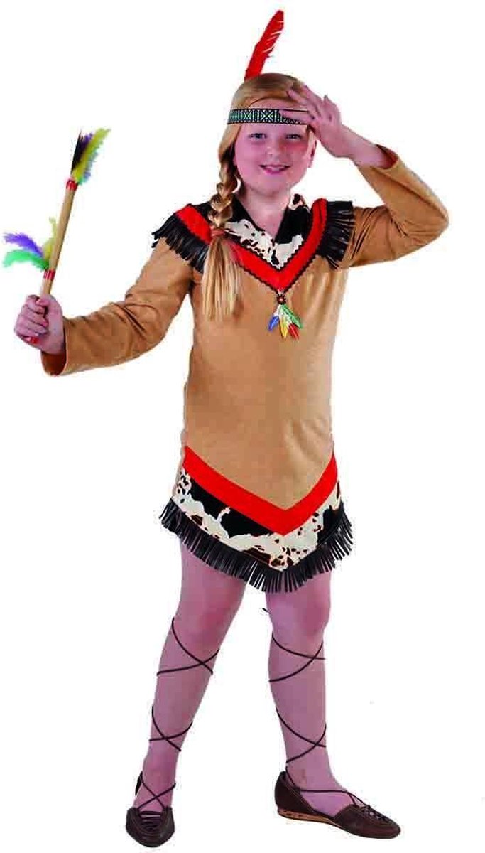 Magic Freddy's - Kostuum - Dappere Strijder Mohave Indiaan Meisje - bruin... | bol.com
