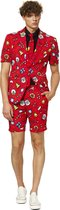 Kerst & Oud & Nieuw Kostuum | Kenmerkend Rood Kerst Motieven Zomer | Man | Maat 60 | Kerst | Verkleedkleding