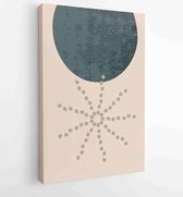 Canvas schilderij - Abstract organic shape Art design for poster, print, cover, wallpaper, Minimal and natural wall art. 4 -    – 1827200501 - 80*60 Vertical