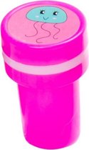 stempel kwal meisjes 4 x 2,5 cm roze