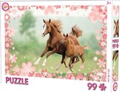 legpuzzel Paarden 25 x 18,5 cm karton 99 stukjes