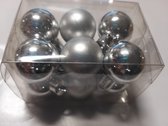 Kerstballen - onbreekbaar - 12 stuks - 3 cm - zilver