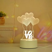 3D lamp Harte Love / nachtlamp / Hartvorm