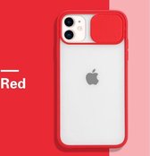 Mercury Goospery - Telefoonhoesje geschikt voor iPhone 13 Pro Max - Camera Slide Case - Back Cover - Rood