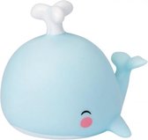 nachtlamp Walvis junior 13 cm PVC blauw