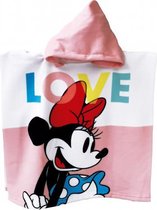 poncho Minnie Mouse 55 x 110 cm katoen zachtroze