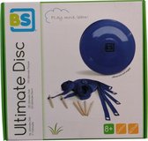 frisbeeset Ultimate Disk hout blauw 8-delig