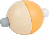 grijpballen junior 5 cm hout naturel/oranje