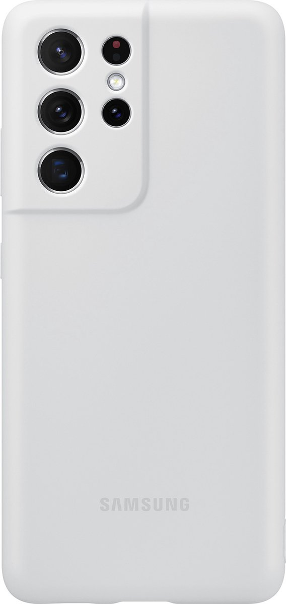 Samsung Silicone Hoesje - Samsung Galaxy S21 Ultra - Light Gray