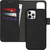 iMoshion iPhone 12 (Pro ) Booktype de Luxe amovible 2-en-1 iMoshion - Zwart