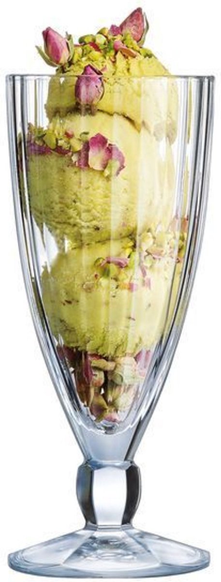 Arcoroc ijscoupe glas en milkshake glas (390 ml) - Set van 6 stuks