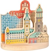 Houten kleurplaat, Hamburg - Goki (58712)