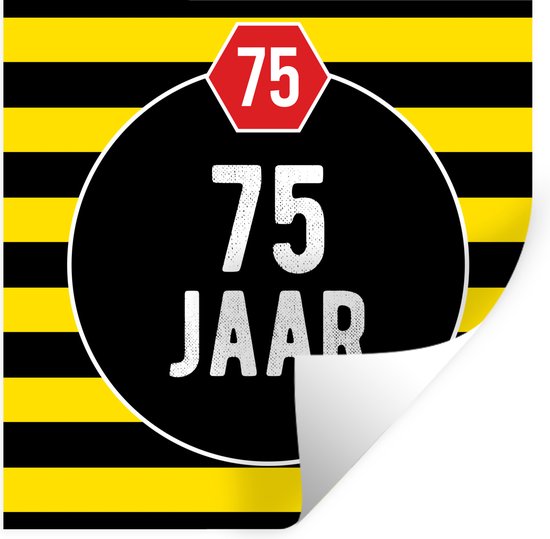 Stickers muraux - Film autocollant - Anniversaire - Décoration - 75 ans - 30x30 cm - Film adhésif - Stickers muraux muraux Chambre d'enfant - Papier peint autocollant - Papier peint autocollant - Film autocollant