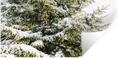 Muurstickers - Sticker Folie - Dennenboom - Kerst - Sneeuw - 80x40 cm - Plakfolie - Muurstickers Kinderkamer - Zelfklevend Behang - Zelfklevend behangpapier - Stickerfolie