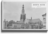 Walljar - Grote Kerk Breda '56 - Muurdecoratie - Canvas schilderij