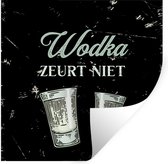 Stickers muraux - Vodka - Verres à shot - Vintage - 80x80 cm - Film Adhésif - Cadeau Femme - Cadeau Homme
