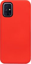 ADEL Siliconen Back Cover Softcase Hoesje Geschikt voor Samsung Galaxy M51 - Rood