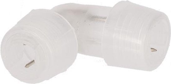 L-connector voor 9 meter LED slang - Transparant