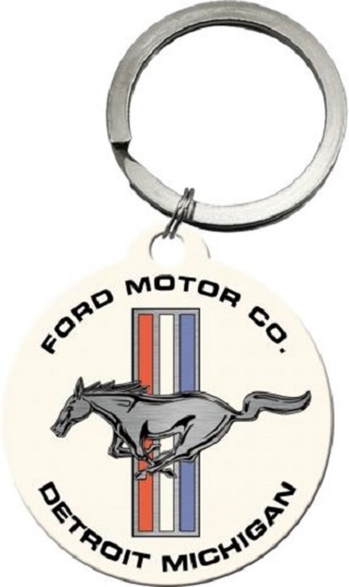 Ford Mustang Sleutelhanger Ø 4 cm.