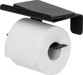 Tiger Colar - Wc rolhouder met planchet - Zonder te boren - Toiletrolhouder zelfklevend - Zwart