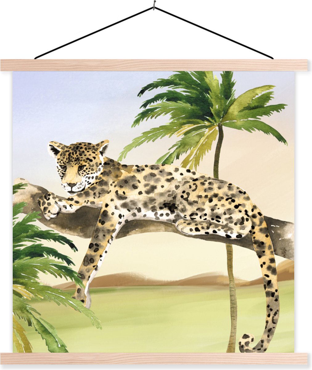 Affiche Poster 40x40cm Léopard Jungle Tropical - Art Mural Moderne, Marque ARTTOR, Neuf, Décoration