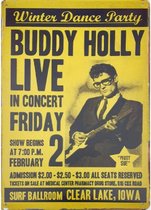 Concert Bord Wandbord - Buddy Holly Live In Concert