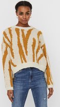 Vero Moda Trui Vmzelma Ls O-neck Jacquard Blouse Ga 10248910 Birch Dames Maat - L