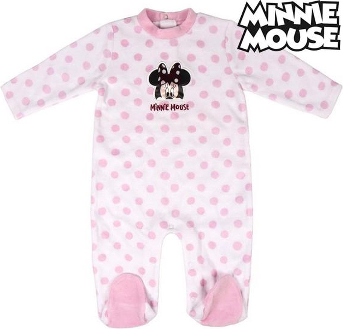 Disney Baby Minnie Mouse Boxpak - Velours - Wit/Roze - Maat 74 (9 maanden)