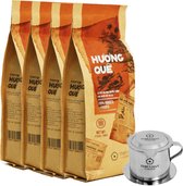 Vietnamese Koffie set with Koffiefilter - Gemalen Koffie - Coffee Filter - 4 x 500 gram - 1 x 100ml