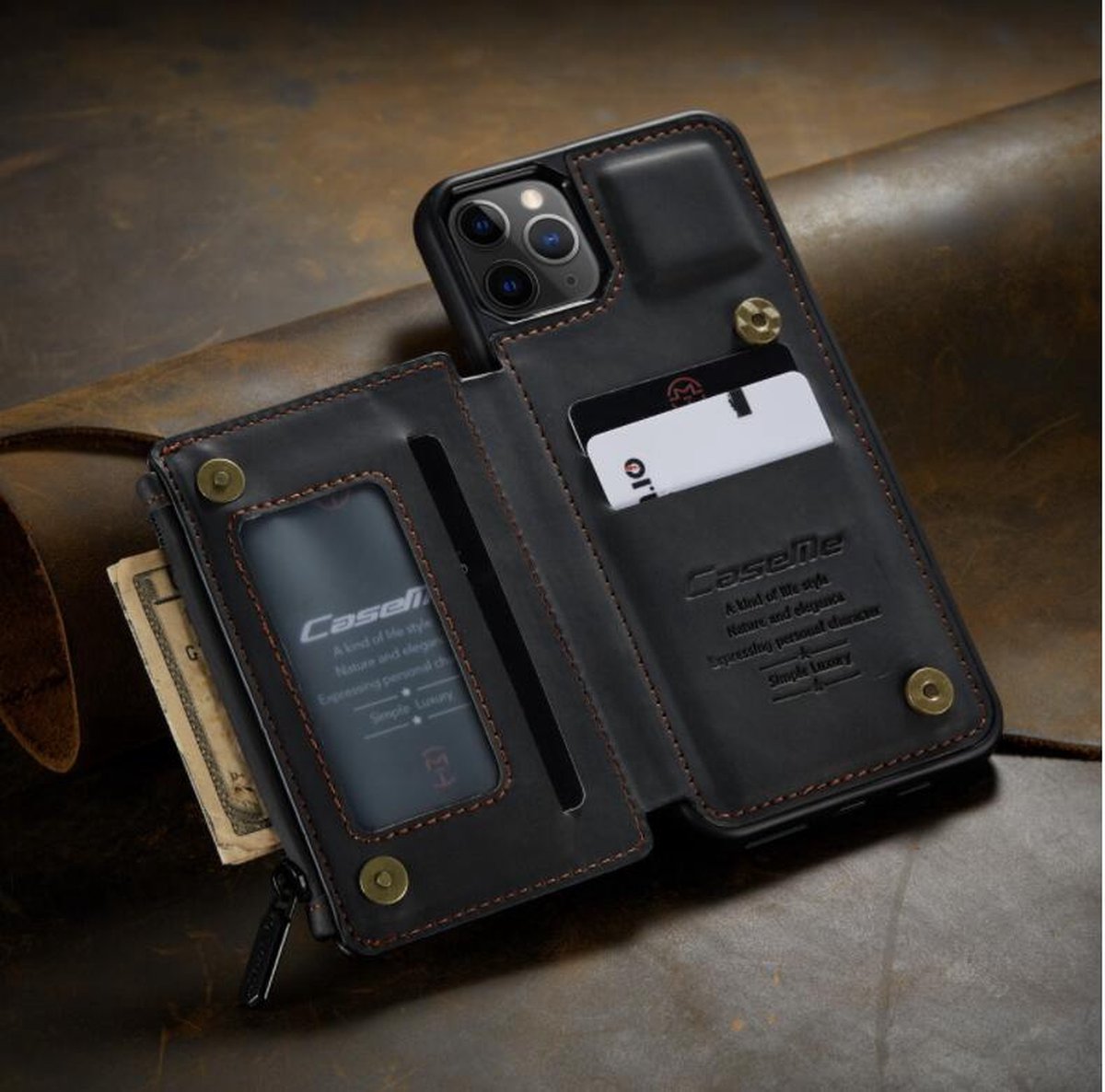 Melili Telefoonhoesje - Back Cover - Geschikt Voor Apple IPhone 13 Pro Max - Zwart