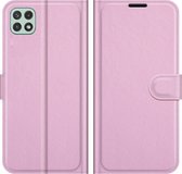 Cazy Galaxy A22 5G Hoesje - Portemonnee Book Case - TPU Kunstleer - Roze