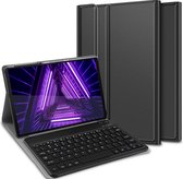 Cazy Lenovo Tab M10 FHD Plus 2nd Gen hoes - AZERTY Bluetooth Keyboard Cover - zwart