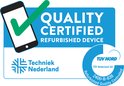 Certificeringslogo: 'QUALITY CERTIFIED REFURBISHED DEVICE' met Techniek Nederland en TÜV NORD.
