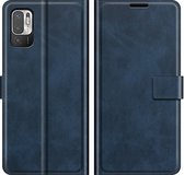 Deluxe Book Case - Xiaomi Redmi Note 10 5G Hoesje - Blauw