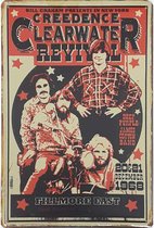 Wandbord Concert Bord - Creedence Clearwater Revival 1968