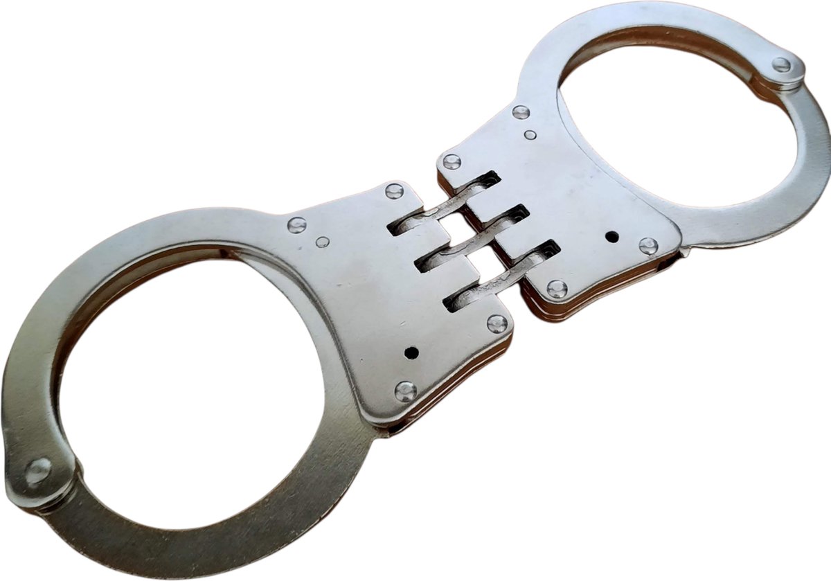 Goedkoopste Handboeien Metalen politie handboeien scharnierend Carbon staal vernikkeld handcuffs Polsboeien