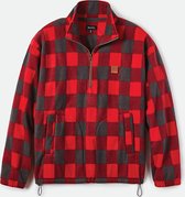 BETA 1/2 ZIP MOCK NECK-Rood/Houtskool Grijs-L