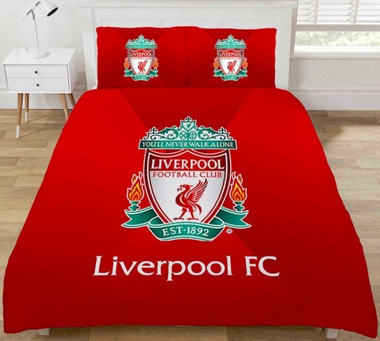 Liverpool FC voetbal logo dekbedovertrek tweepersoons met 2 kussenslopen