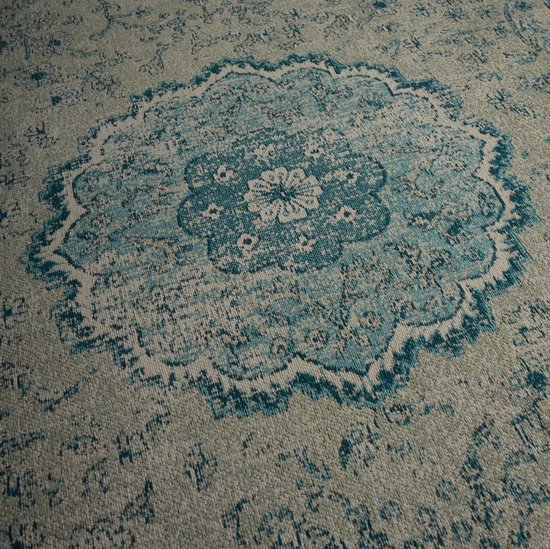 Tapis Vintage - Village - gris/bleu 140x200 cm