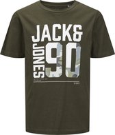 JACK&JONES JUNIOR JCONIC CAMO TEE SS CREW NECK LN  JNR Jongens T-shirt - Maat 176