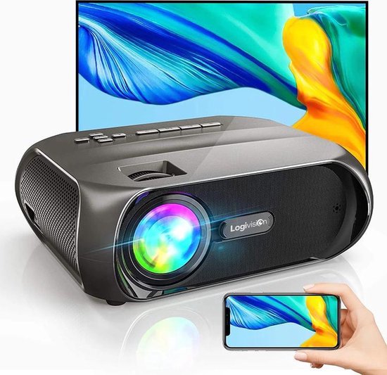 Mini projecteur portable avec écran de projection 100, 6500