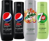 SodaStream - Pepsi Max, Mirinda Light en 7up Free Siroop - Voordeelpack
