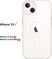 Stokey® Hoesje met MagSafe voor iPhone 13 - Transparant Hard Case Magneet