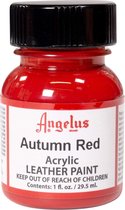 Peinture acrylique pour cuir Angelus - peinture textile pour tissus en cuir - base acrylique - rouge d'automne - 29,5 ml